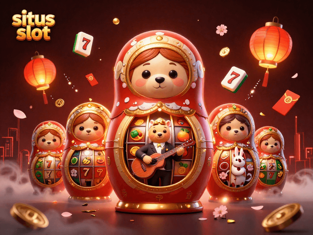 Spin the reels of situs slot with lively bears and festive elements lighting up the scene