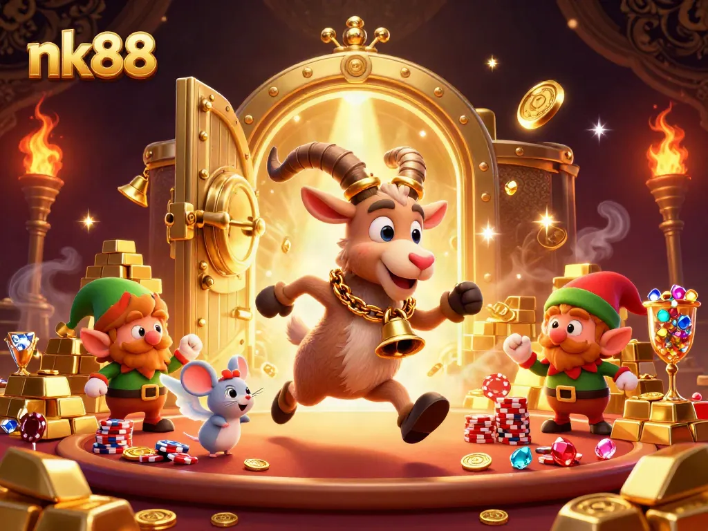 Experience nk88's thrilling casino atmosphere with Krampus, the angel mouse, and mischievous gremlins.