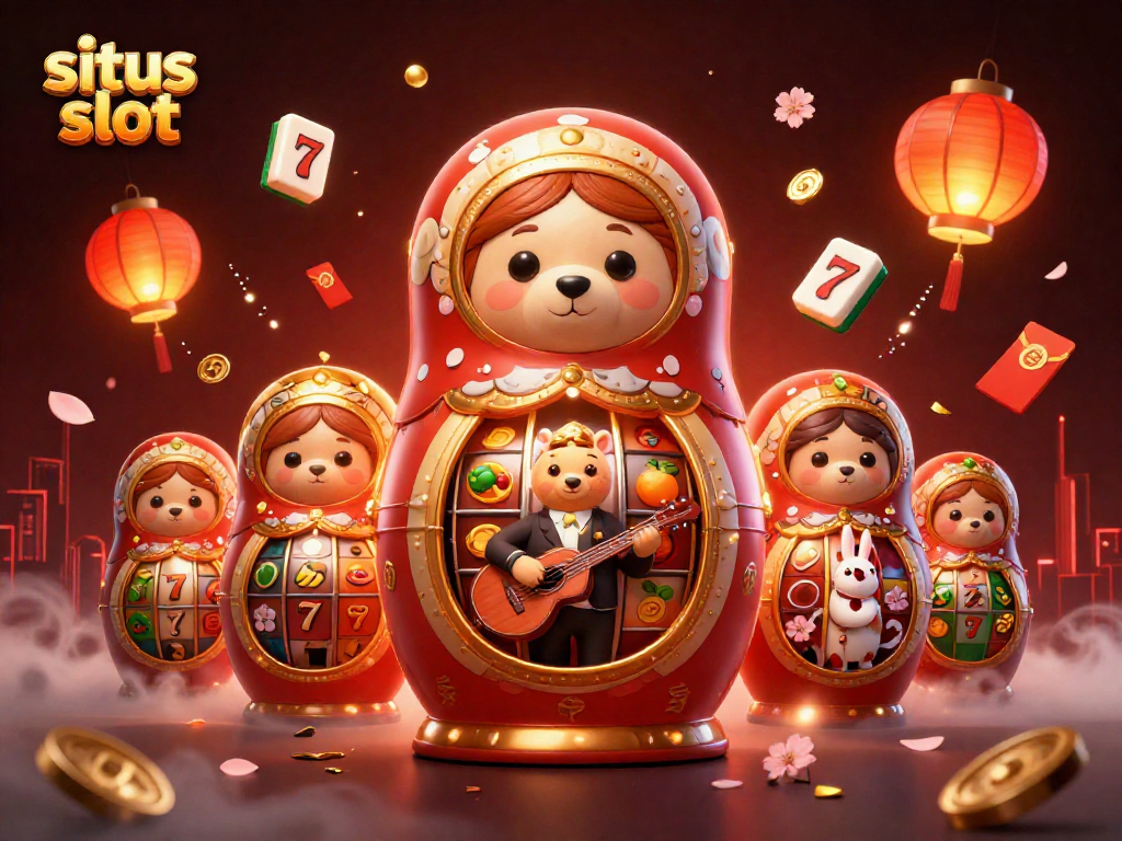 Spin the reels of situs slot with lively bears and festive elements lighting up the scene