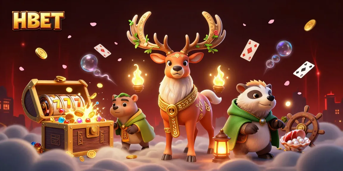 Experience HBET with a captivating 3D illustration showcasing vibrant casino elements.