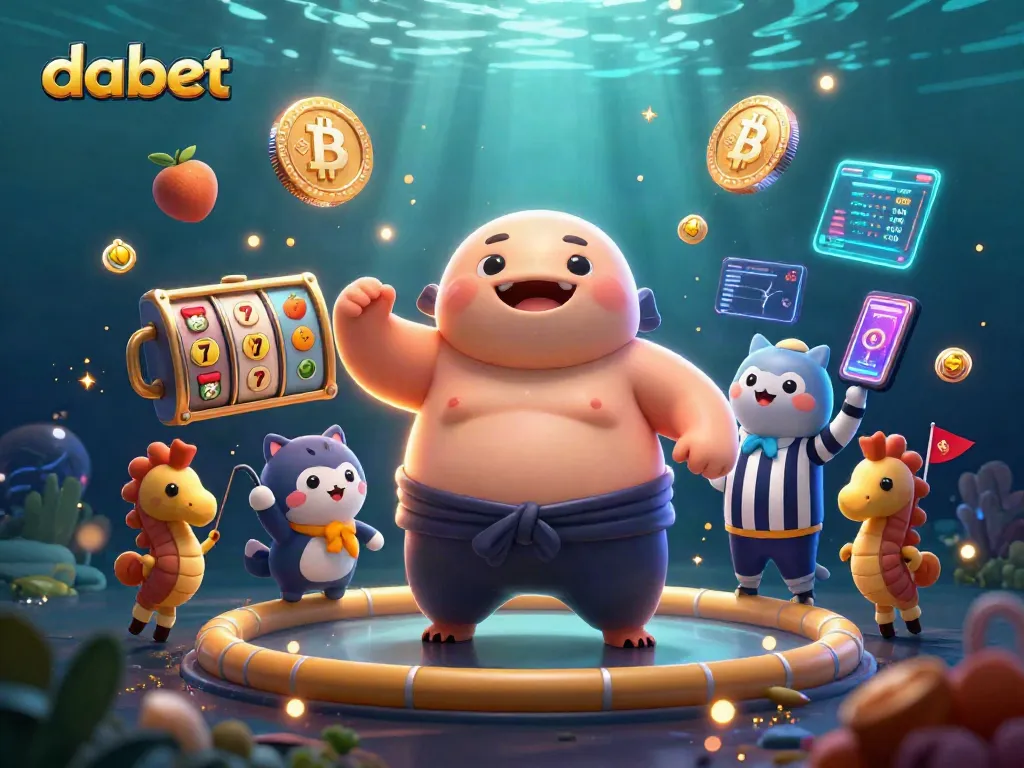 Experience thrilling slots with dabet as a fugu sumo wrestler fights for jackpot wins!