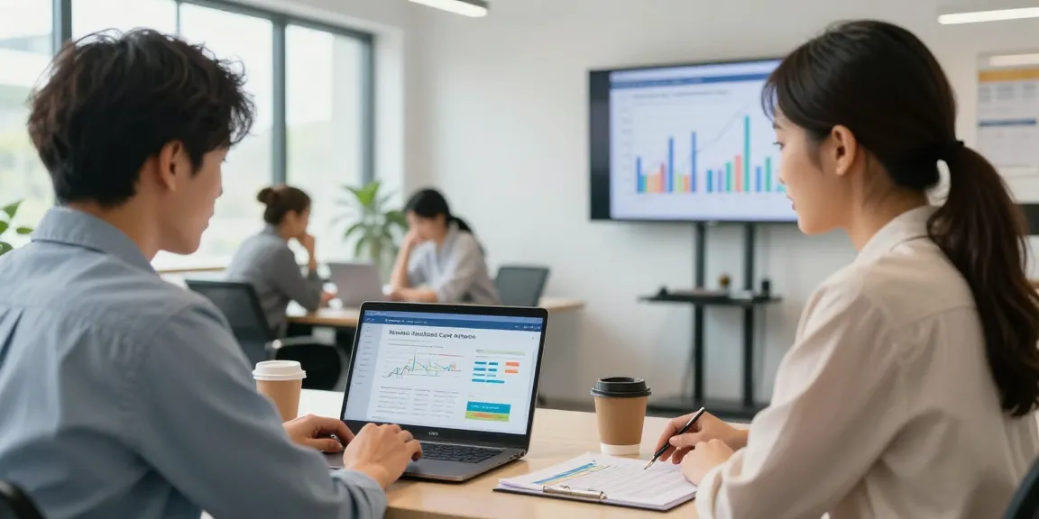 Business owner applying for an instant merchant cash advance with financial advisor in modern office.