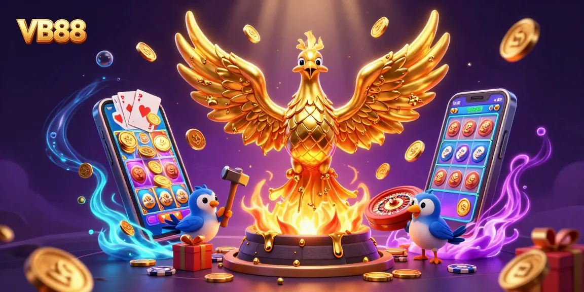 Experience thrilling excitement with VB88 in this vibrant, immersive casino scene.