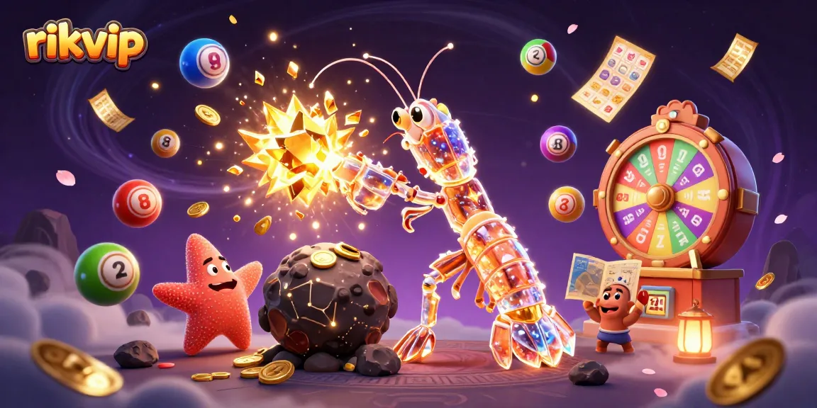Experience excitement at rikvip with a galactic samurai and colorful lottery elements bursting with prizes.