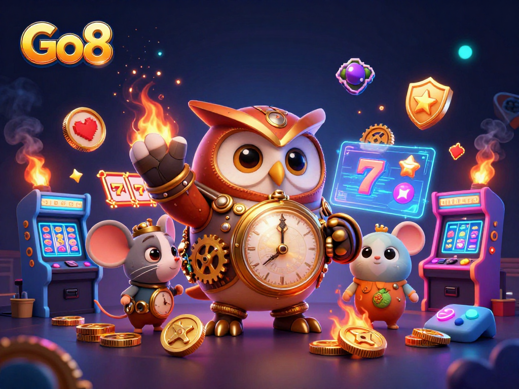 Experience the thrilling world of Go8 with dynamic casino elements and engaging characters.