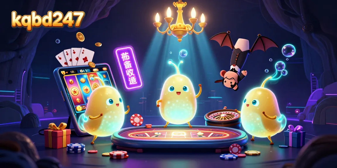 Engaging scene of kqbd247 showcasing glowworms and bat dealer in a lively cave casino atmosphere.