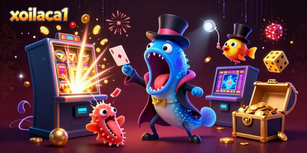 Experience thrilling jackpots with xoilaca1's dynamic casino-themed illustration showcasing gambling excitement.