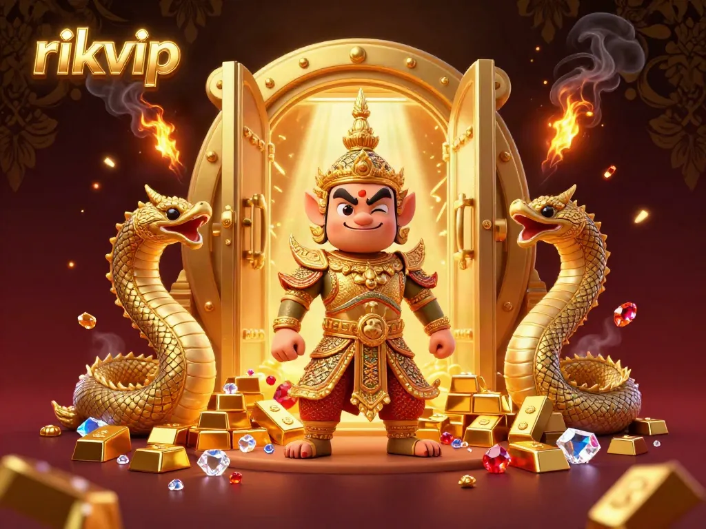Experience the thrill of gambling with rikvip in this vibrant casino-themed 3D illustration.