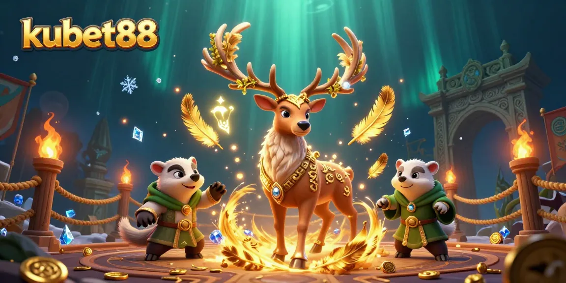 Engage in thrilling wins with kubet88 at a vibrant 3D casino scene filled with energy and excitement.