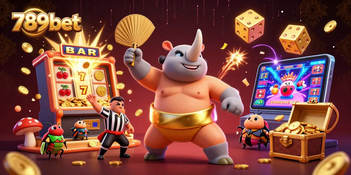 Experience the excitement of 789bet casino with a dynamic scene of a rhinoceros beetle champion.