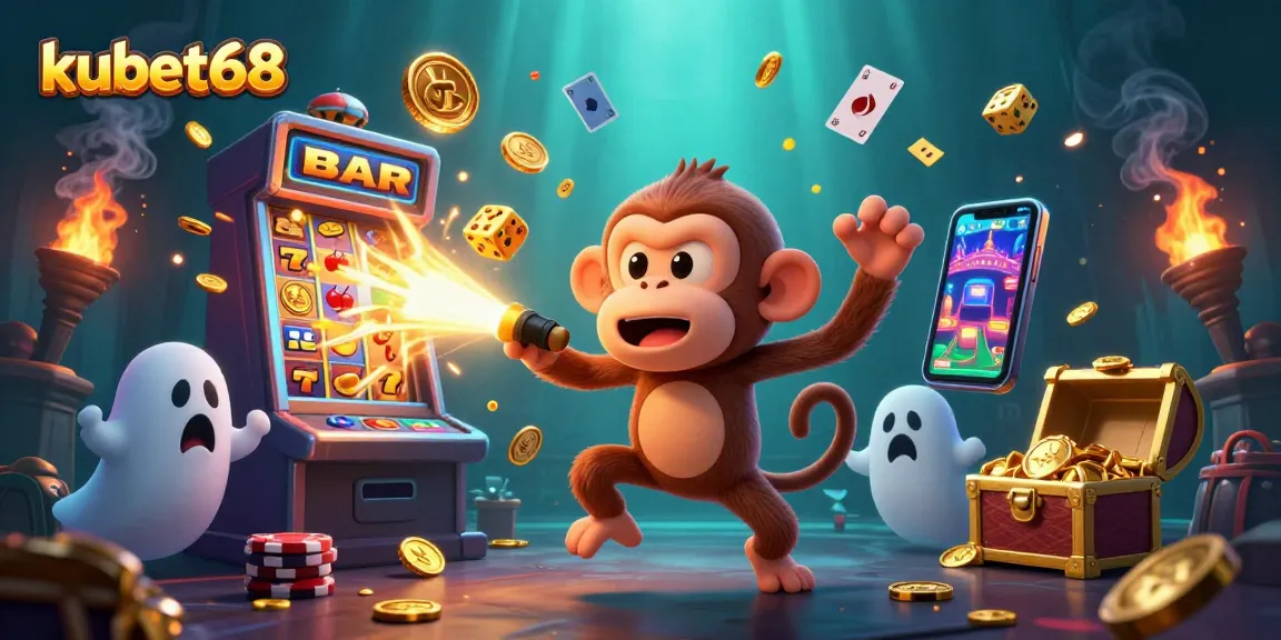 Experience thrilling wins at kubet68 with a dynamic casino scene featuring vibrant gaming elements.