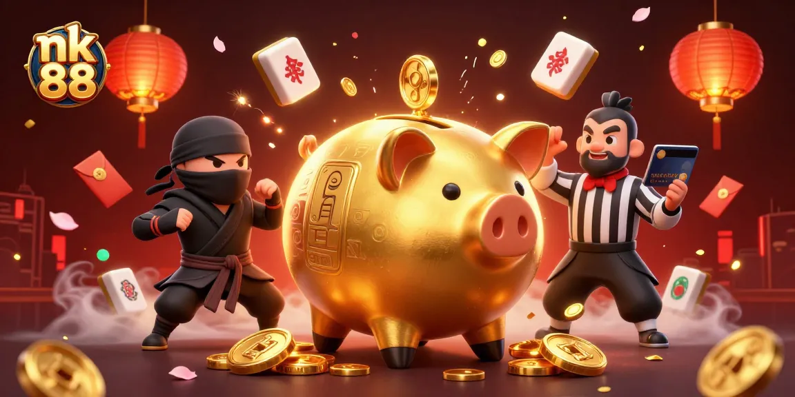 Engage with winning strategies at nk 88, showcasing vibrant 3D gambling action and playful characters.