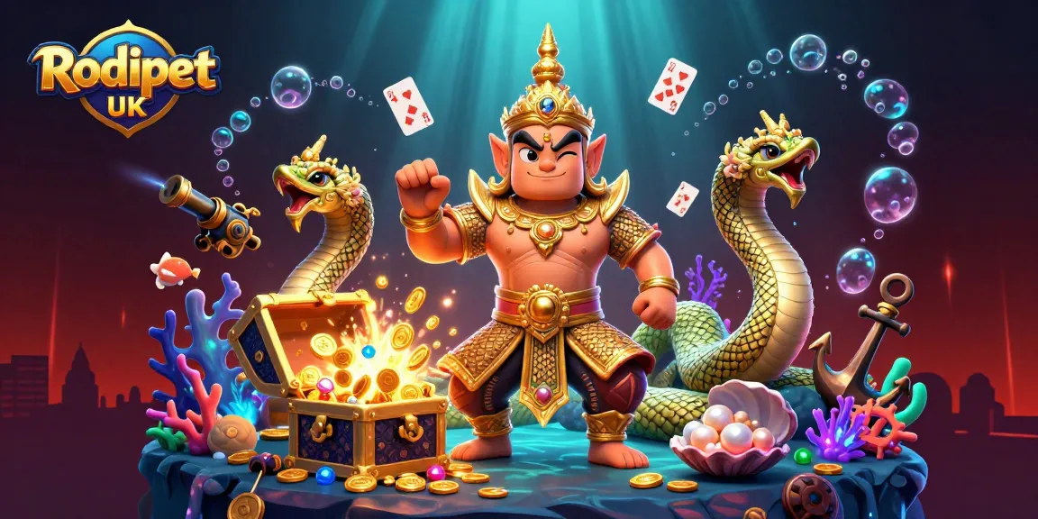 Enhance your play at Rodipet UK with exclusive treasures and game elements in vibrant underwater casino art.