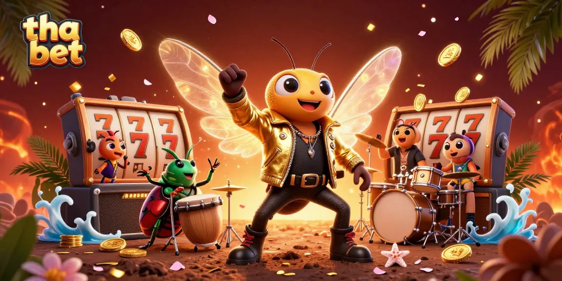 Experience thrilling gameplay at tha bet with vibrant casino elements and colorful characters.