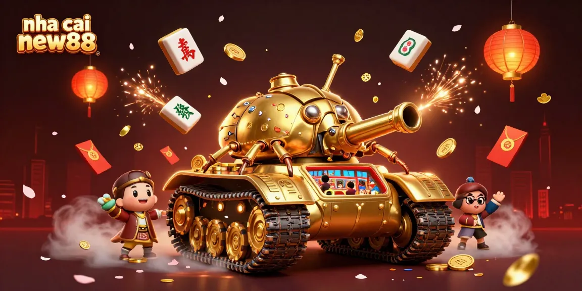 Experience the excitement at nha cai new88 with a captivating 3D casino scene featuring vibrant characters and elements.