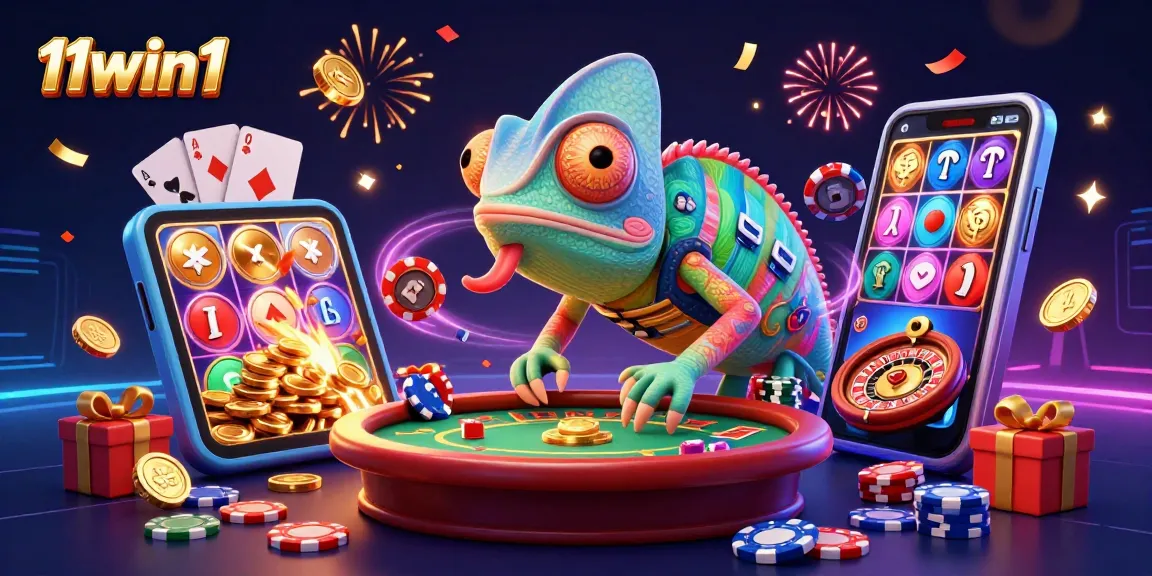 Engage with exciting gameplay at 11win1 featuring a colorful 3D casino scene.