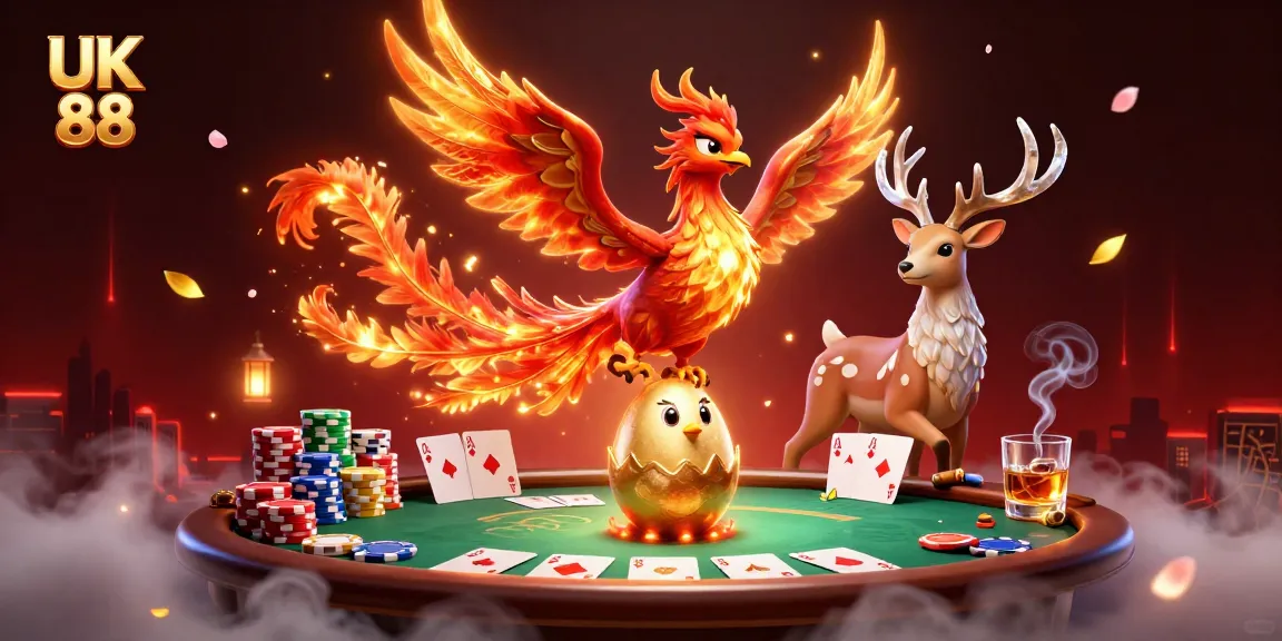 Experience the excitement of UK 88's gaming world through vibrant casino elements and stunning characters.