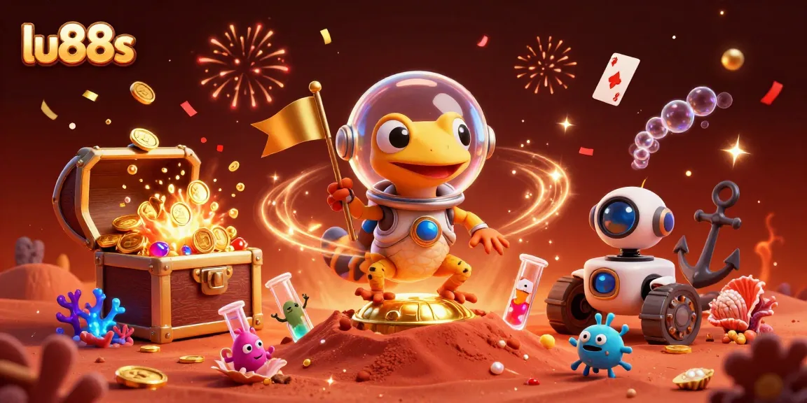 Win big at lu88s with a Martian gecko uncovering buried casino treasures!